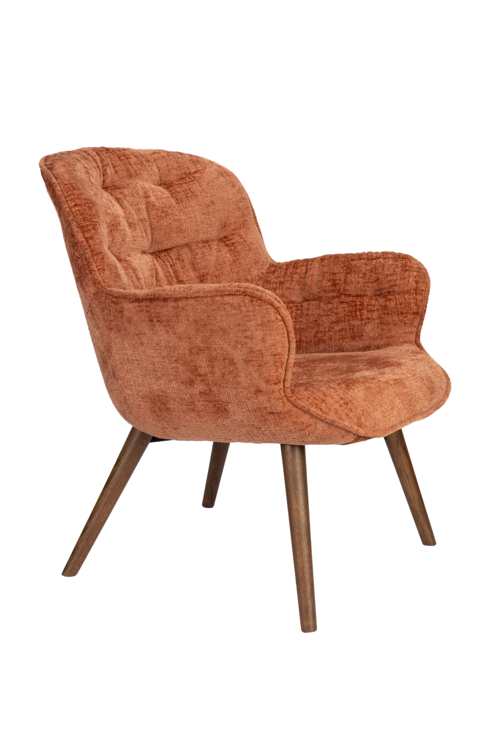 Velvet Vintage Style Lounge Chair | Dutchbone Lenn | OROA.com