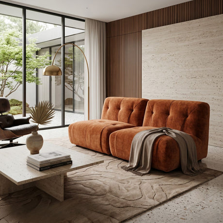   Orange Velvet Sofa | Oroa.com