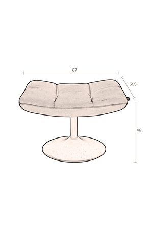 Pedestal Base Padded Hocker | Dutchbone Bar | Oroa.com