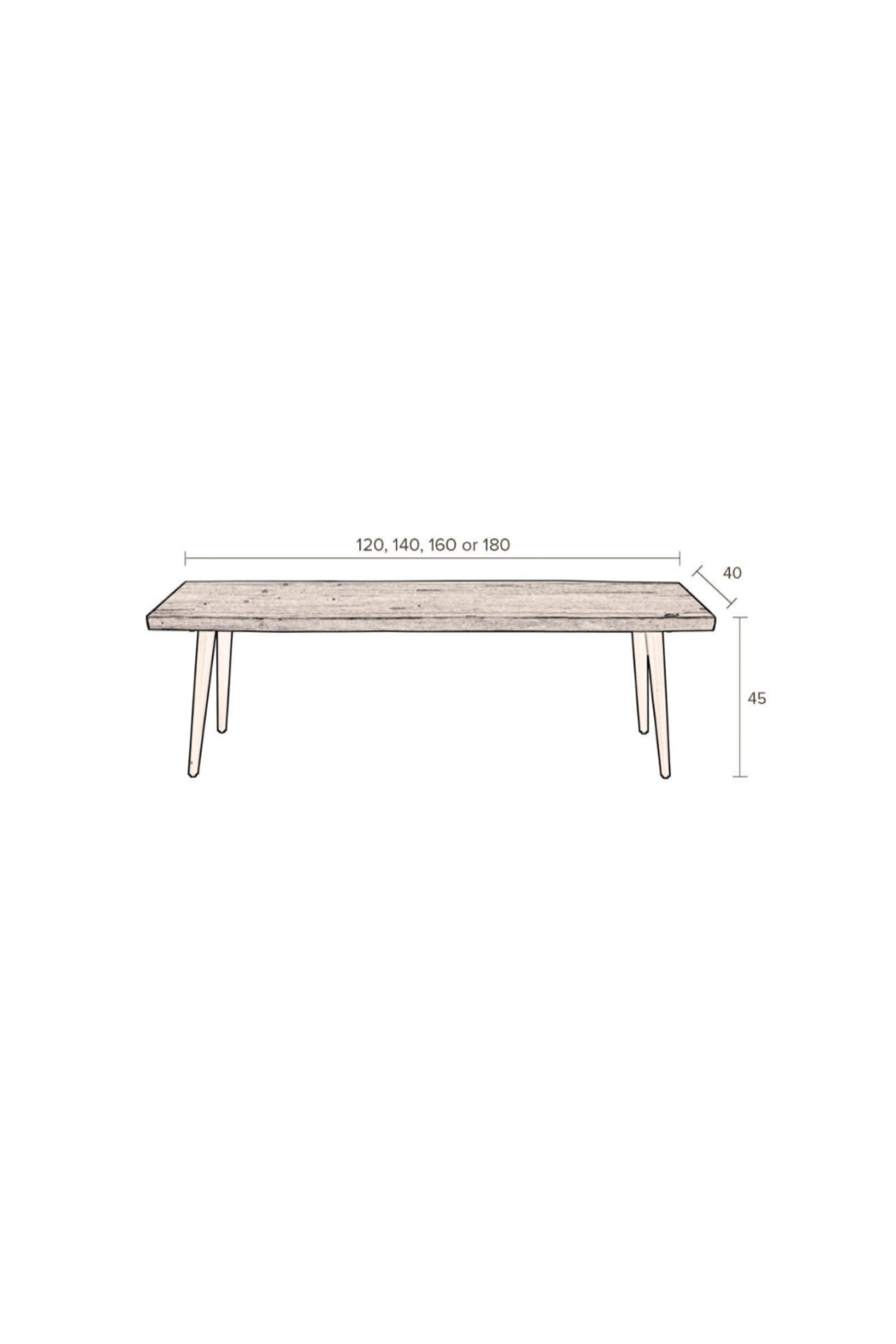 Walnut Dining Bench | Dutchbone Alagon | Oroa.com