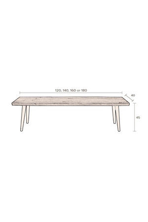 Walnut Dining Bench | Dutchbone Alagon | Oroa.com