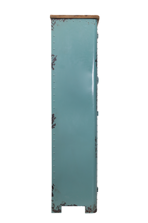 Turquoise Metal Accent Cabinet | Dutchbone Rusty | DutchFurniture.com