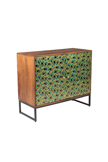 Mango Wood Multi-colored Cabinet | Dutchbone Meena | OROA.com