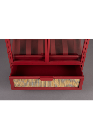 Red Wooden Wine Cabinet | Dutchbone Mori | OROA.com