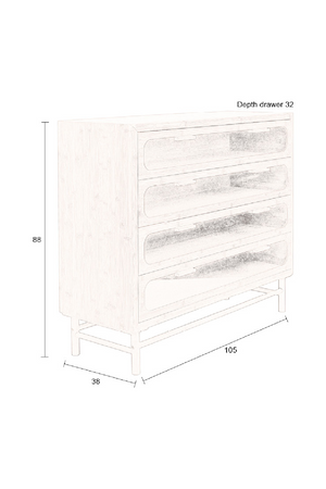 Bamboo Drawer Cabinet | Dutchbone Caroun | OROA.com
