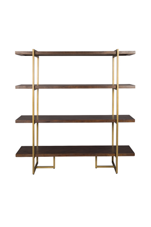 Acacia Wood 4-Shelf Bookcase | Dutchbone Class | DutchFurniture.com
