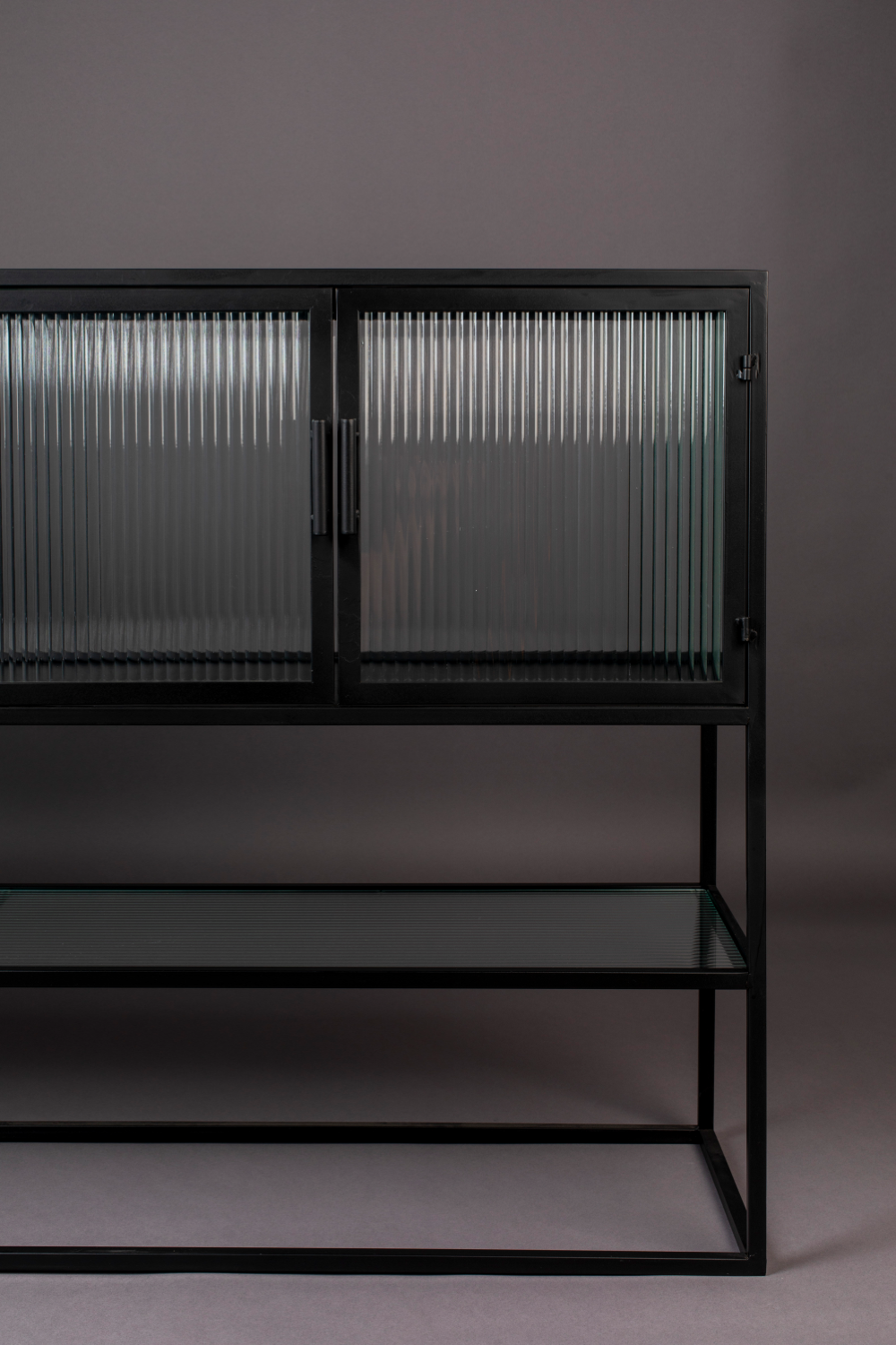 Black Framed Glass Sideboard | Dutchbone Boli | OROA.com