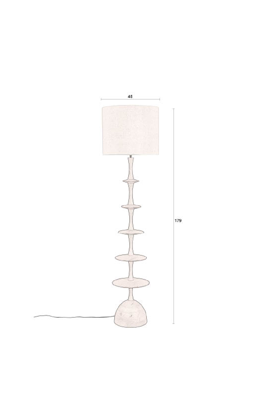 Linen Shade Floor Lamp | Dutchbone Cath | OROA.com