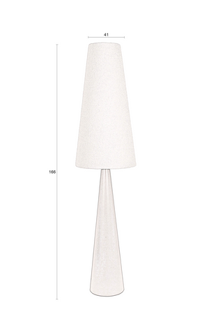 Beige Bouclé Conical Floor Lamp | Dutchbone Miki | OROA.com
