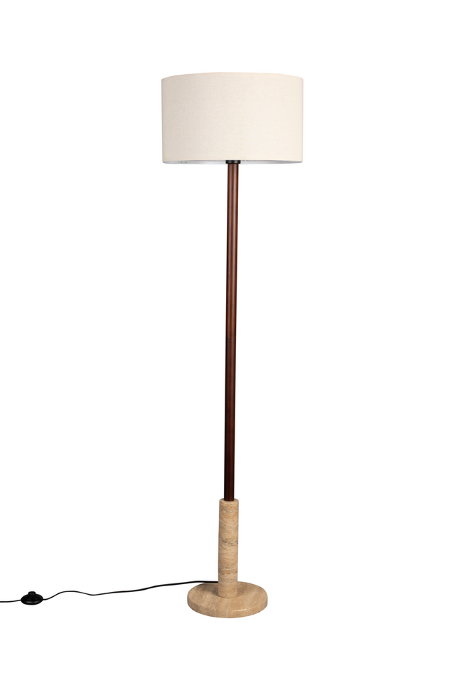 Beige Drum Shade Floor Lamp | Dutchbone Jackson | OROA.com