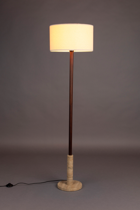 Beige Drum Shade Floor Lamp | Dutchbone Jackson | OROA.com