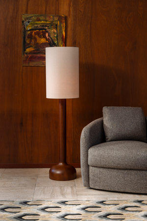 Rubber Wood Floor Lamp | Dutchbone Jones | OROA.com