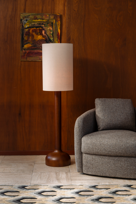   Rubber Wood Floor Lamp | Oroa.com