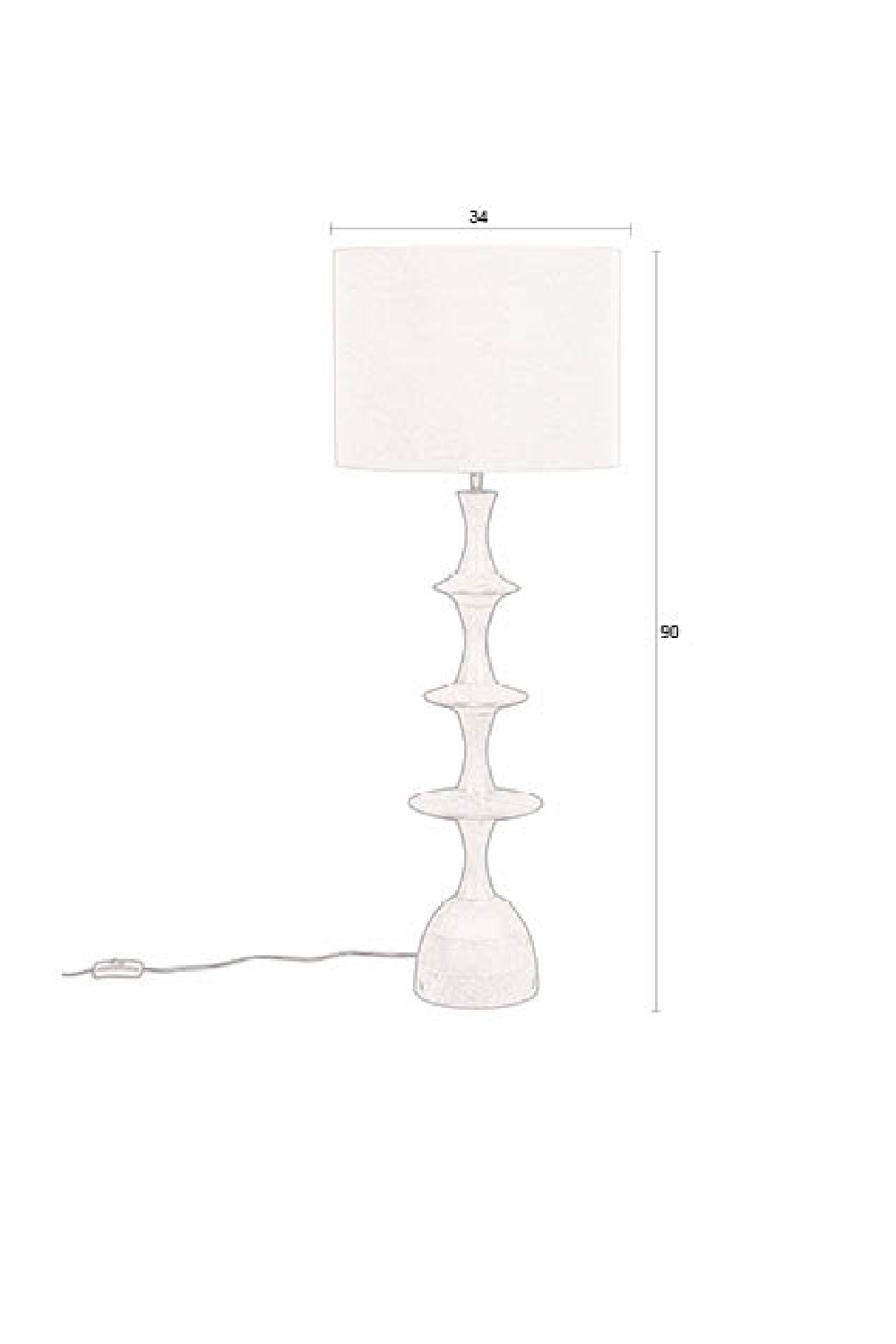 Linen Shade Table Lamp | Dutchbone Cath | OROA.com