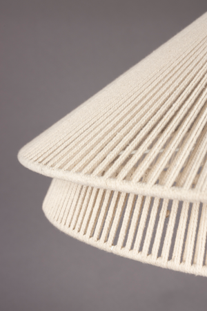 Beige Cotton Thread Table Lamp | Dutchbone Elon | OROA.com