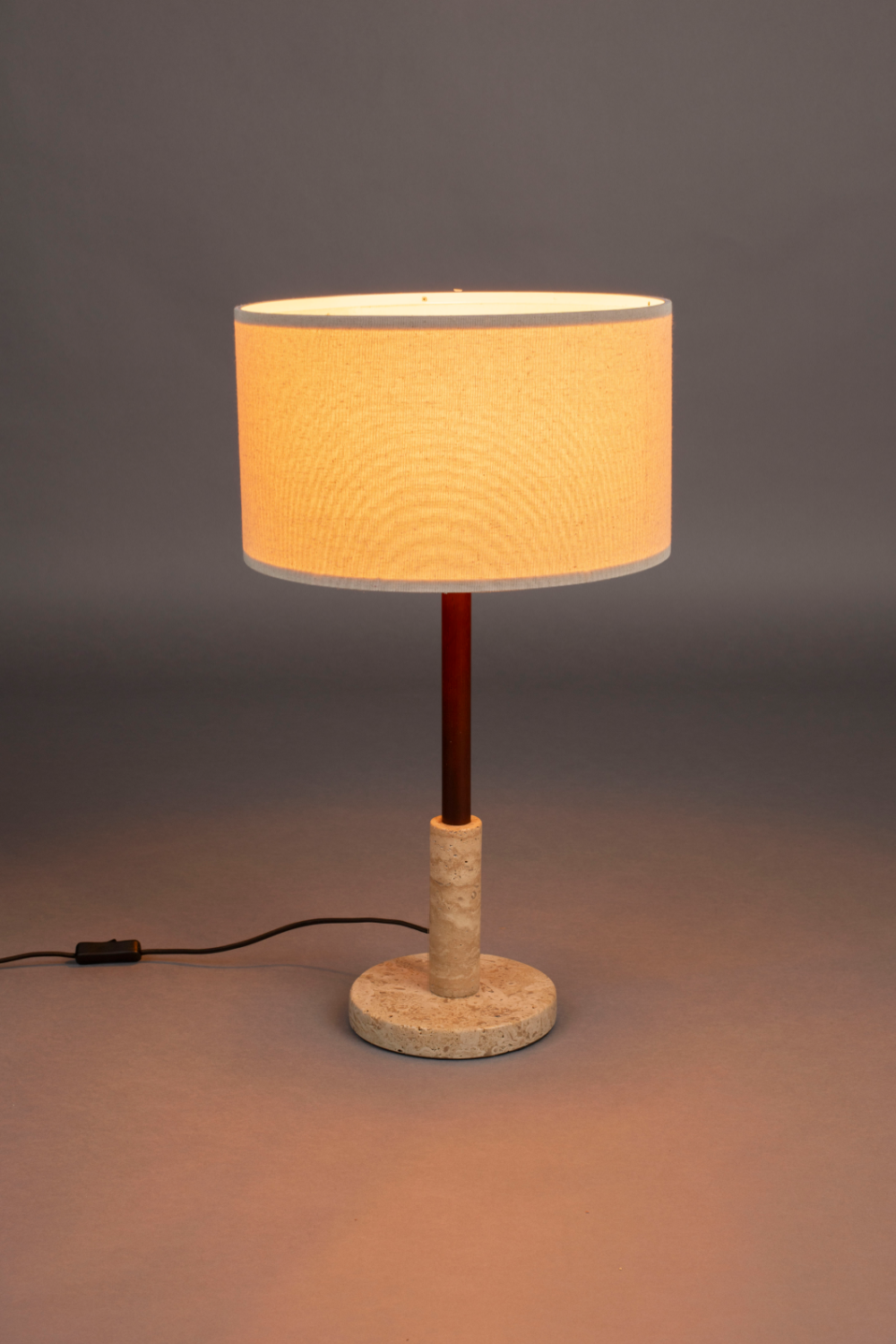 Travertine Base Table Lamp | Dutchbone Jackson | OROA.com