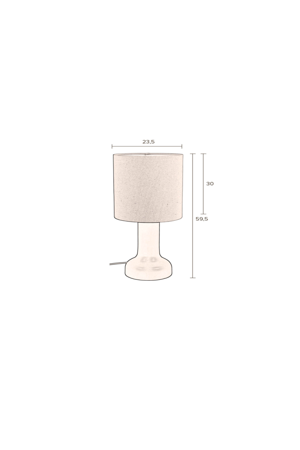 Beige Table Lamp | Dutchbone Jones | OROA.com