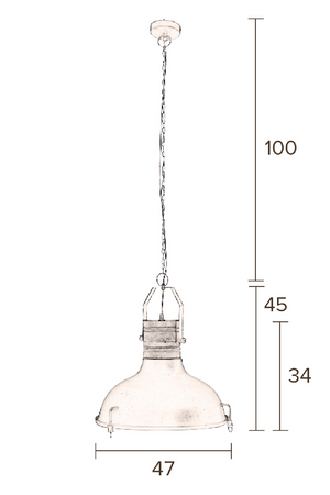 Black Metal Hanging Light | Dutchbone Raw | Oroa