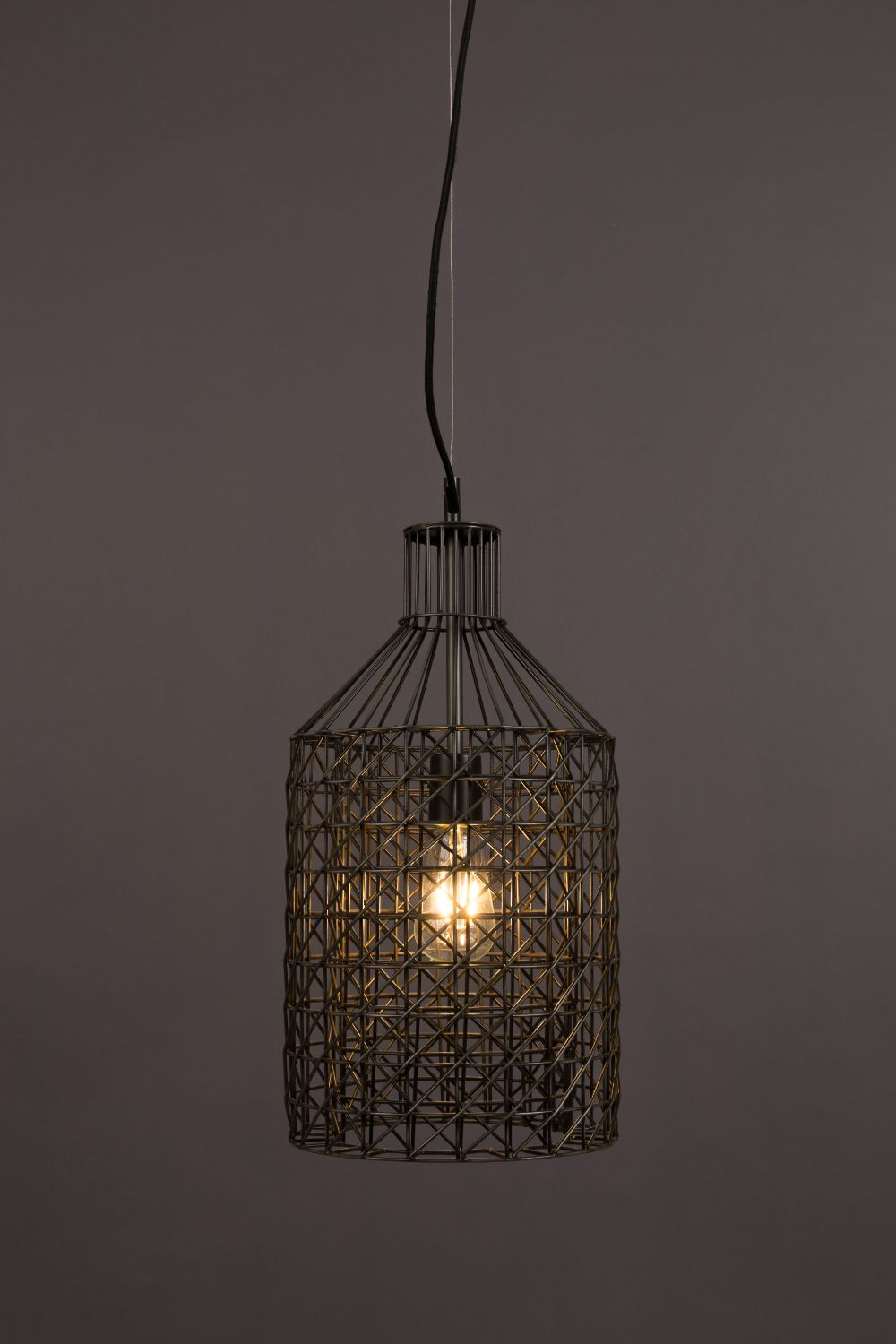 Gray Metal Weave Pendant Lamp L | Dutchbone Jim | DutchFurniture.com