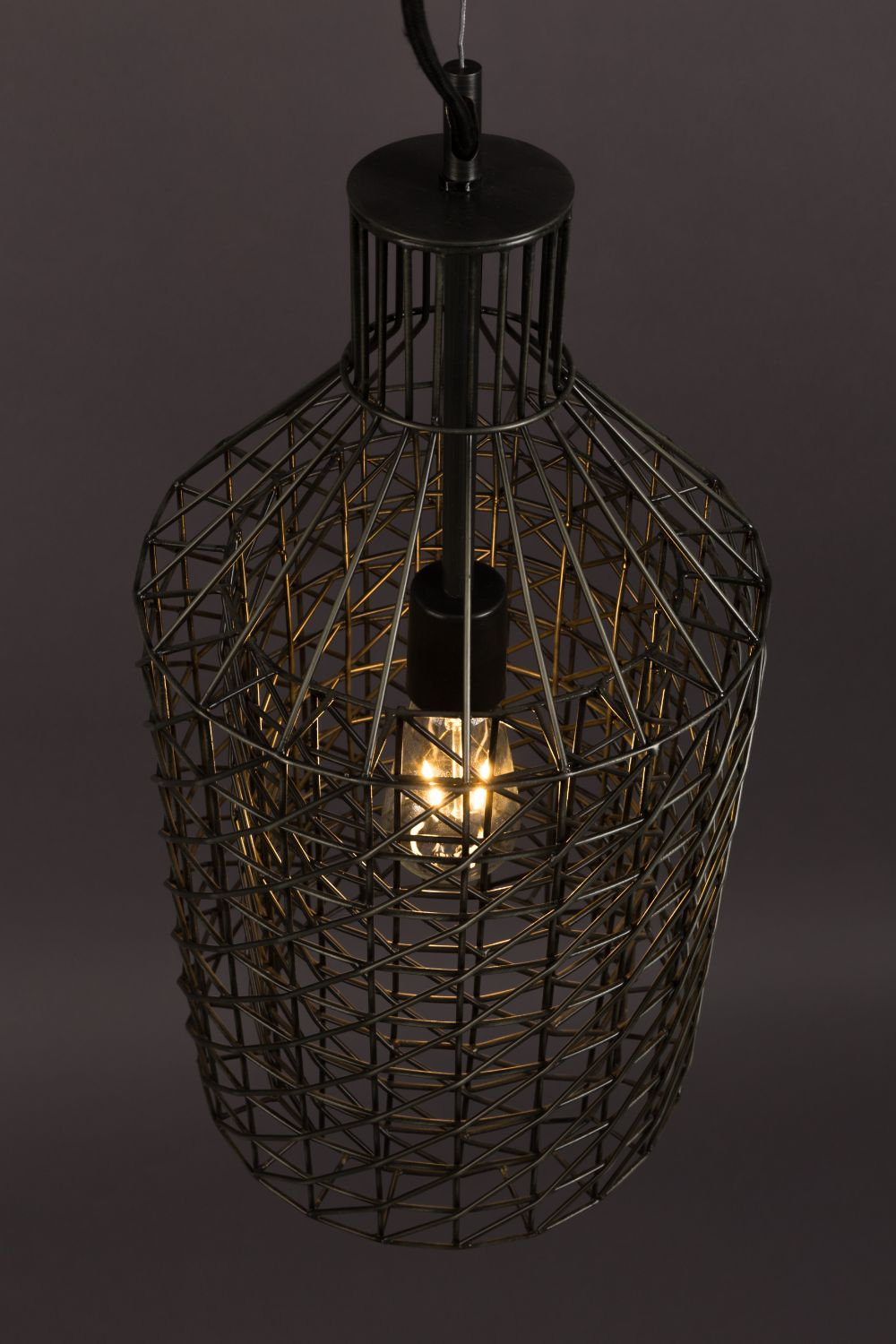 Gray Metal Weave Pendant Lamp L | Dutchbone Jim | DutchFurniture.com