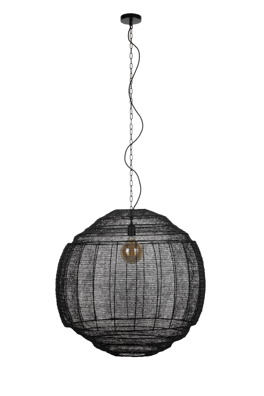 Round Black Pendant Lamp | Dutchbone Meezan | Oroatrade.com