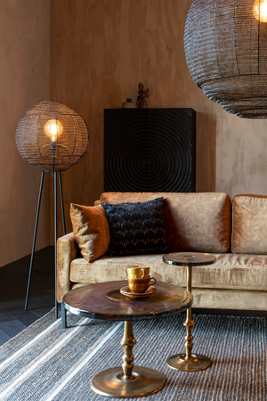 Round Black Pendant Lamp | Dutchbone Meezan | Oroatrade.com