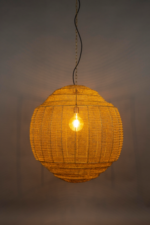 Round Gold Pendant Lamp | Dutchbone Meezan | OROA.com
