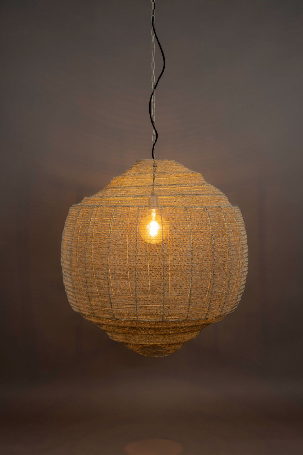 Round Gray Pendant Lamp | Dutchbone Meezan | OROA.com