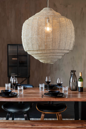 Round Gray Pendant Lamp | Dutchbone Meezan | OROA.com