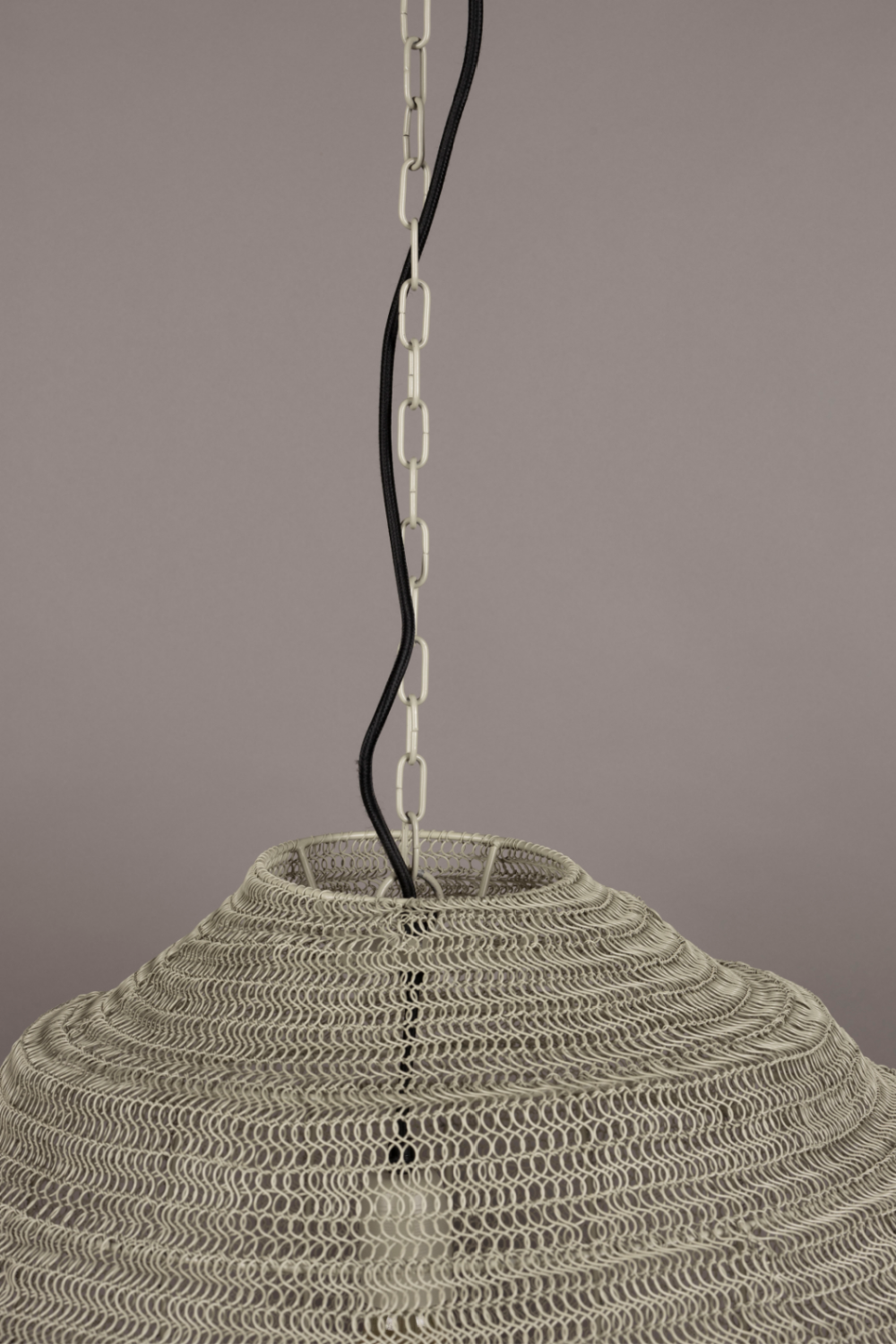 Round Gray Pendant Lamp | Dutchbone Meezan | OROA.com