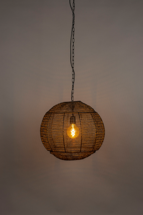 Round Black Pendant Lamp | Dutchbone Meezan | Oroatrade.com
