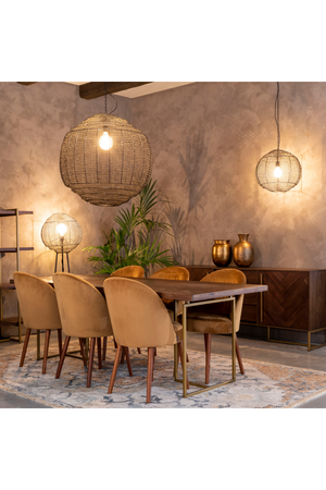 Round Black Pendant Lamp | Dutchbone Meezan | Oroatrade.com