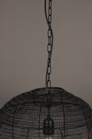 Round Black Pendant Lamp | Dutchbone Meezan | Oroatrade.com