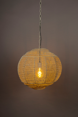 Round Gray Pendant Lamp | Dutchbone Meezan | OROA.com