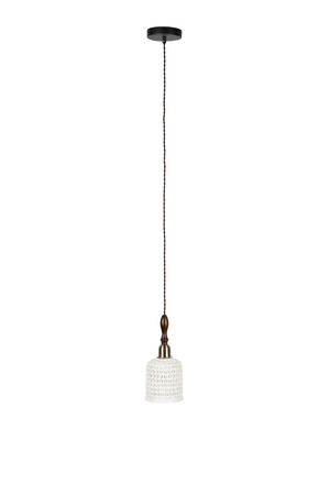White Ceramic Pendant Lamp | Dutchbone Poppy | OROA.com