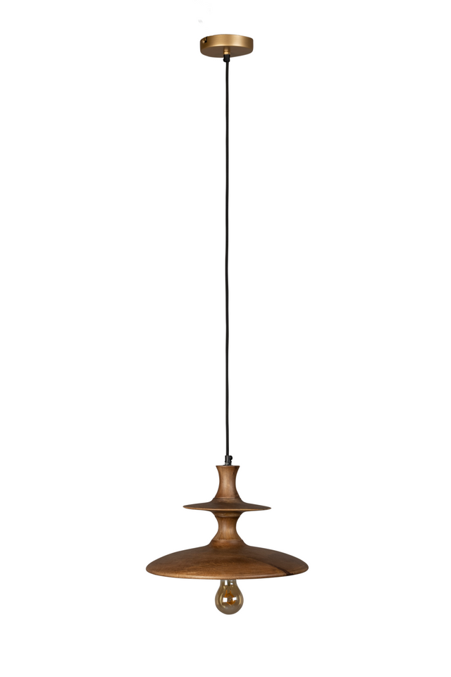 Vintage Mango Wood Pendant Lamp | Dutchbone Cath | OROA.com