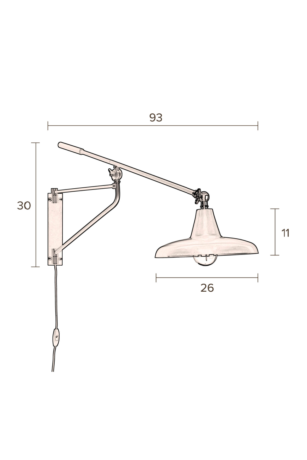 Teal Swing Arm Wall Lamp | Dutchbone Hector | Oroatrade.com