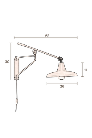 Teal Swing Arm Wall Lamp | Dutchbone Hector | Oroatrade.com