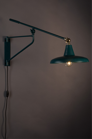 Teal Swing Arm Wall Lamp | Dutchbone Hector | Oroatrade.com