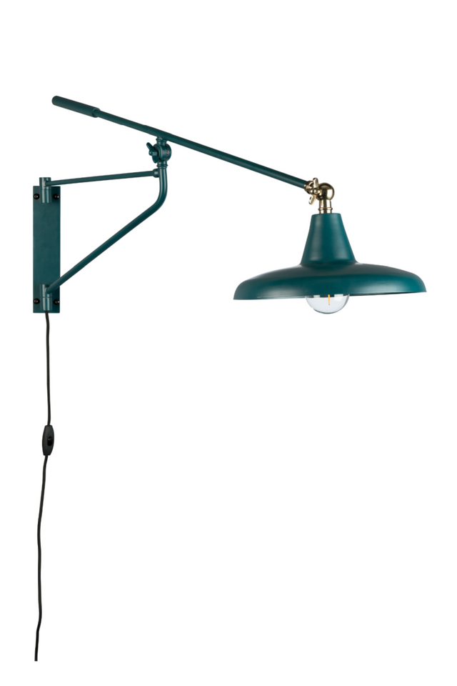 Teal Swing Arm Wall Lamp | Dutchbone Hector | Oroatrade.com