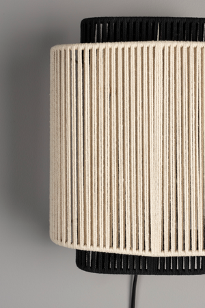 Beige Cotton Thread Wall Lamp | Dutchbone Elon | OROA.com