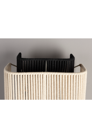 Beige Cotton Thread Wall Lamp | Dutchbone Elon | OROA.com