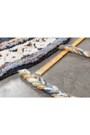 Round Knotted Fringe Area Rug 6' x 7' | Dutchbone Pix | Oroatrade.com