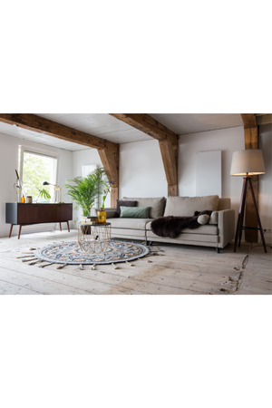 Round Knotted Fringe Area Rug 6' x 7' | Dutchbone Pix | Oroatrade.com