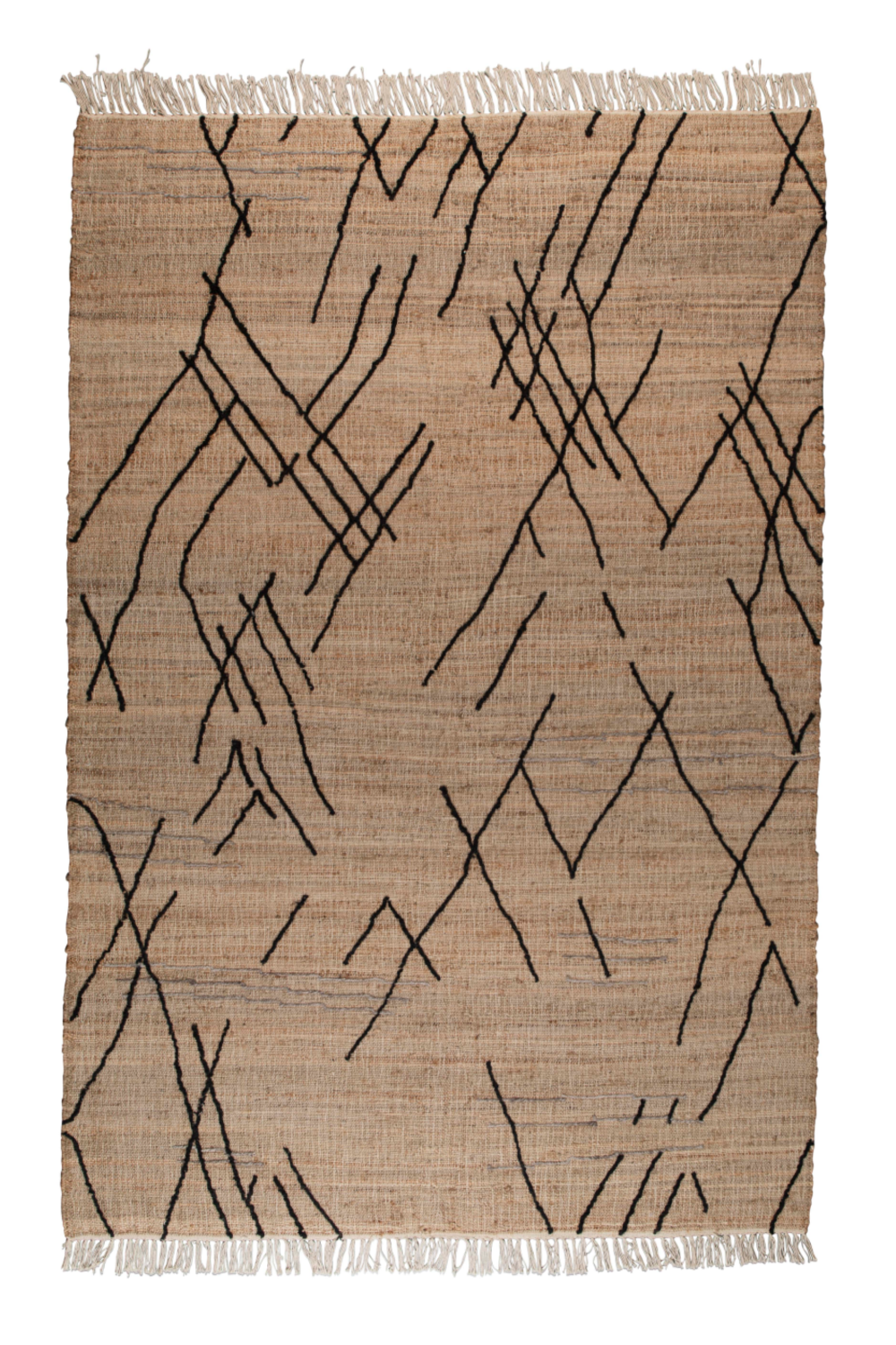 Woven Fiber Fringed Carpet | Dutchbone Ishank | OROA.com