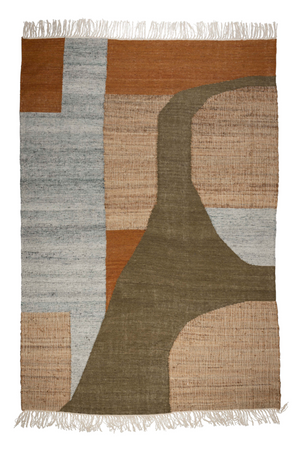 Abstract Print Fringed Carpet | Dutchbone Pavilion | OROA.com