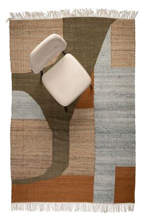 Abstract Print Fringed Carpet | Dutchbone Pavilion | OROA.com