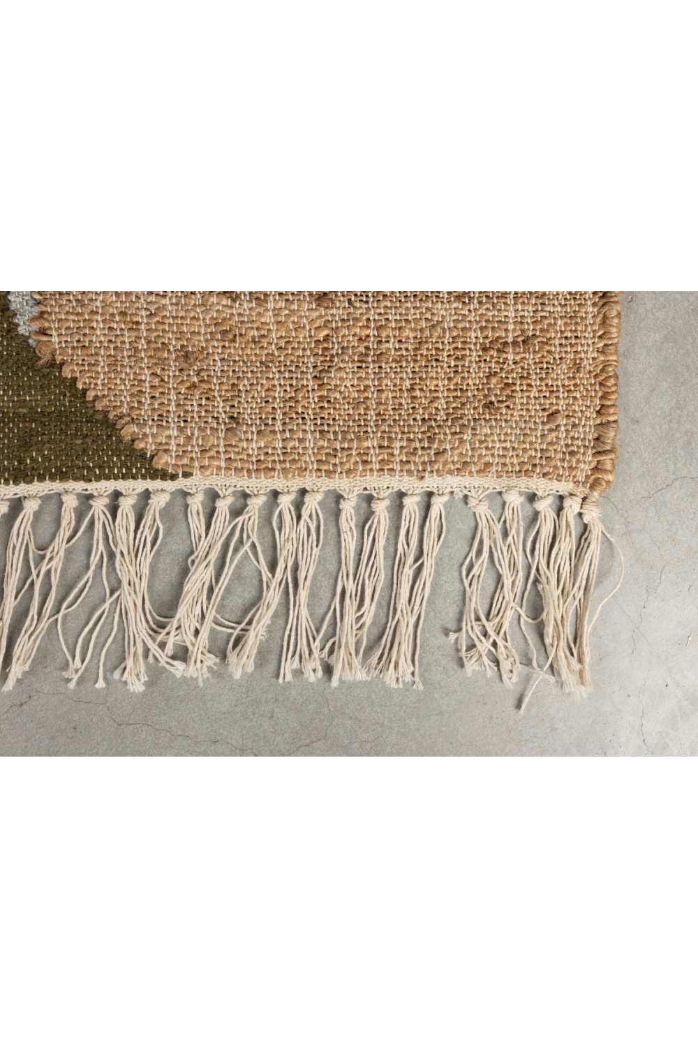Abstract Print Fringed Carpet | Dutchbone Pavilion | OROA.com