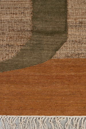 Abstract Print Fringed Carpet | Dutchbone Pavilion | OROA.com