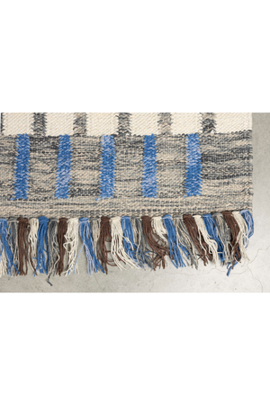 Cotton Fringed Area Rug | Dutchbone Hampton | OROA.com